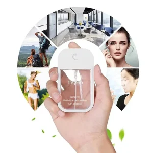 Keychain Hand Sanitizer Pocket Square 35ml 45ml 50ml Flat Shape Empty Perfume Atomiser Spray Bottles Made Plastic ABS Material