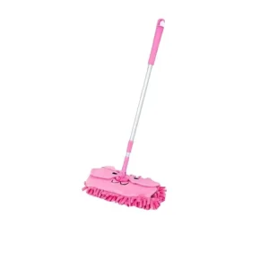Kids’ Mini Chenille Broom, Mop, and Dustpan Cleaning Set with Extendable Handle