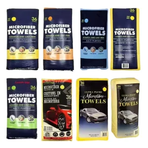 Kirkland Material 350gsm Microfiber Towel Car Detailing Cloth Single Cloth Square Plain Microfiber Cloth for Car Cleaning