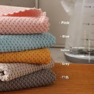 Kitchen Cleaning Cloth Thickened Household Dishwashing Towel Not Easy Stick Oil Absorbent for Dish Washing