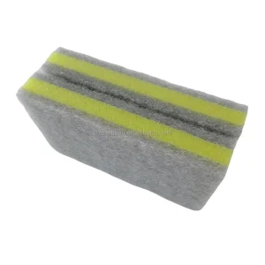Kitchen Cleaning Dish washing Scrub Strong Decontamination Biodegradable Three Layer Scouring Pad Sponge