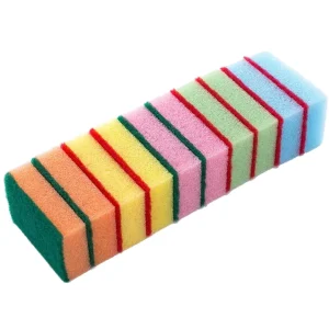 Kitchen Cleaning Scrubber Colorful Dishwashing Sponge Scouring Pad 500% 750% Water Absorption