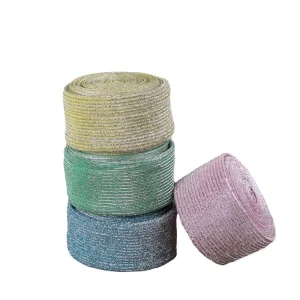 Kitchen Cleaning Scrubber Sponge Polyester Fabric Scouring Pad Raw Material
