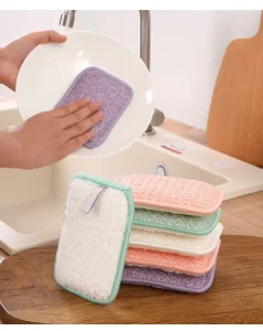 Kitchen Cleaning Sponge Dish Reusable Scrubbing Sponge Popular Non Scratch Dish Washing Sponges Scouring Pad