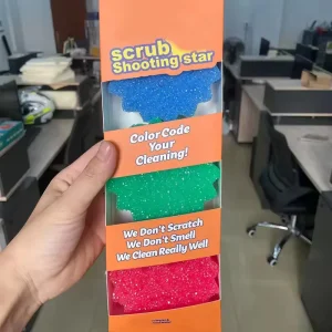 Kitchen Cleaning Sponge Scrubber Temperature Sensitive Materials Foam Sponge Abrasive Scouring Pad Dishwashing Helper