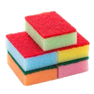 Kitchen Cleaning Thick Sponge with Scouring Pad