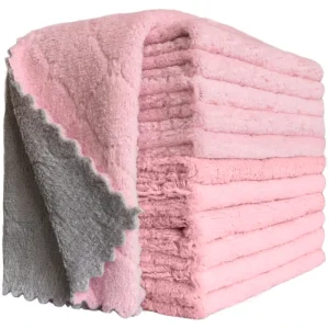 Kitchen Cloth Dish Towels Soft Premium Dishcloths Absorbent Microfiber Cleaning Coral Fleece Cloth for Kitchen