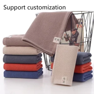 Kitchen Cotton Square Towel | Eco-Friendly Absorbent Oil-Staining Removing Honeycomb Woven Dish Cloth Tea Towel Customized