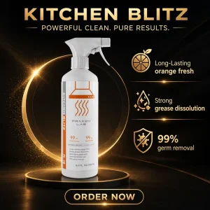 Kitchen Degreaser Heavy Duty Eco-Friendly Multi-Surface Oil Stain Remover for Stove Range Hood Countertop Sink BBQ Grill