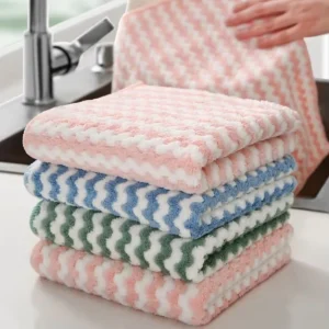 Kitchen Dish Cleaning Cloth Household Cleaning Towel Absorbent Microfiber Rags Home Tools