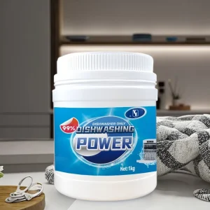 Kitchen Dishwasher Detergent Effective Dishwashing Powder with Polishing Discs Oil Stain Removal and Cleaning Agent