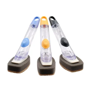 Kitchen Dishwashing Brush Dish Wand with Plastic Handle and Sponge
