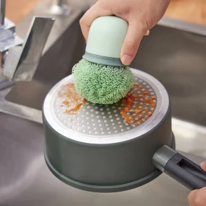Kitchen Dishwashing Brush with PP Plastic Handle for Pans and Pots