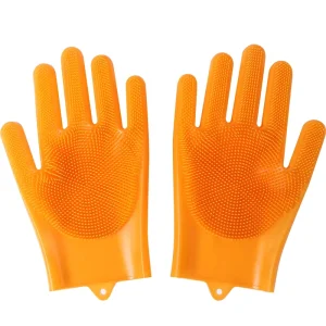Kitchen Dishwashing Cleaning Silicone Gloves Heat Resistant for Oven and Household Use