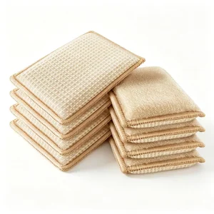 Kitchen Dishwashing Sponge Scouring Pad Bamboo Fiber Cleaning Sponge