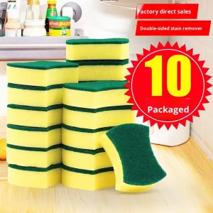 Kitchen Dishwashing Sponge Scrubber Household Cleaning Scouring Pad Sponge Block Pot Sponge