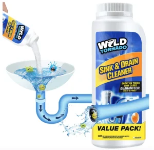 Kitchen Drain Cleaner Powder for Oil, Grease, and Hair