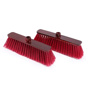 Kitchen Dust Sweeping Broom with Wood Brush Head