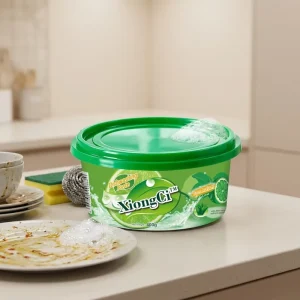 Kitchen Eco-Friendly Lemon Scented Plastic Universal Concentrated Detergent Dishwashing and Steel Cleaning Paste