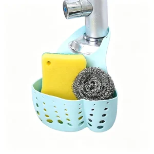 Kitchen Faucet Hanging Organizer for Scouring Pads and Brushes