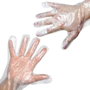 Kitchen Food Preparation and Baking Disposable Clear Plastic Gloves