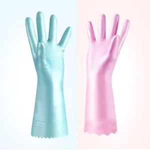 Kitchen Household Reusable Waterproof Oil Resistant Durable Warm Comfortable Food Contact Grade Cleaning Gloves