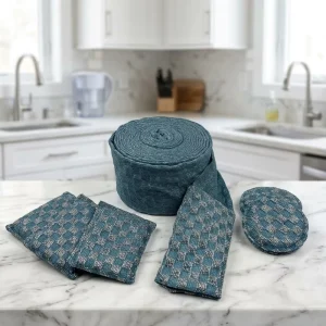 Kitchen Polyester Raw Material Scrubber Sponge Scourer Cloth Rolls