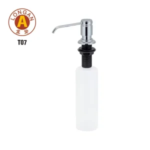 Kitchen Replacement Soap Dispenser Kit 350 500ML Matte Finish Brass Pump Head Equipped with Extension Tube