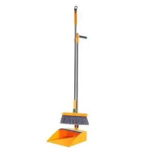 Kitchen Room Office Lobby Floor Broom with Dustpan Combo Set Dust Pan and Brush Set Long Handle Broom and Dustpan Set