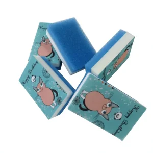 Kitchen-Shaped Double-Sided Dishwashing Sponge