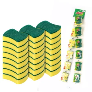 Kitchen Slotting Cleaning Sponge Wipe Brush Pot Cleaning Cloth Dishwashing Sponges and Scouring Pads