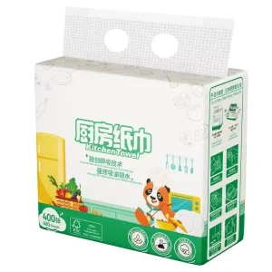 Kitchen Specific 2 Ply High Absorbent Disposable Eco Friendly Bamboo Pulp Individually Packaged Hanging Washable Oil Absorbing