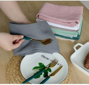 Kitchen Towels 100% Cotton Lint-Free Waffle High Absorbent Tea Towels Perfect for Dish Baking Crafting