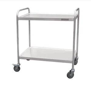 Kitchen Trolley Double Layer Trolley Stainless Steel Food Service Cart With Wheels Food Trolley Cleaning Carts