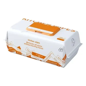 Kitchen Wipes 80-count Bulk Pack Powerful Grease-removing Cleansing Soft Dedicated Disposable Wet Tissues Extra-large