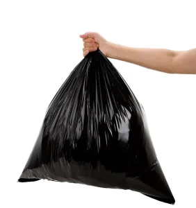 LDPE Plastic Heavy Duty Embossed Trash Bags Custom Logo Gusset Plastic Bags for Packaging Garbage Storage