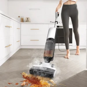 LED Display Steam Electric Mop Wet Dry Vacuum Floor Scrubber 1500W