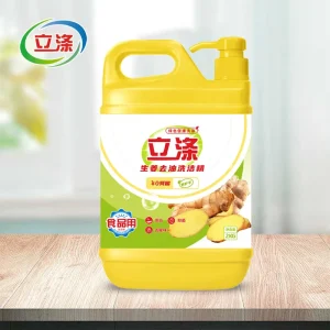 LIDI OEM High Quality Disposable 2Kg Eco Friendly Liquid Dish Soap Lemon Ginger Fragrance 5%-15% Active Ingredients Cleaning