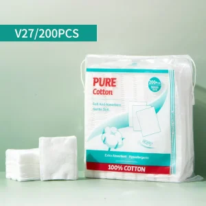 LMLTOP Disposable 100% Cotton Facial Cleansing Pads 100pcs 200pcs Extra Absorbent Sensitive Skin Cotton Wipes
