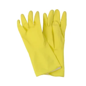LX01070 Yellow Latex Household Rubber Safety Gloves