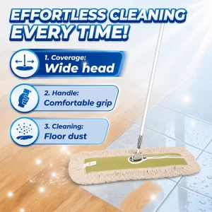 Labor Saving Large Coverage Industrial Cotton Dust Mop for Warehouse Gym and Household Floor Sanitation