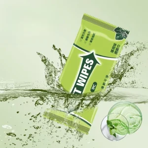 Large 120Pcs Pack of Mint Flavor Wet Cleansing Wipes Gentle Natural Cleaning for Mouth and Hands