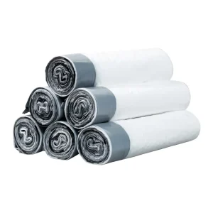Large 13 Gallon Black PE Recycled Drawstring Trash Bag Waterproof Leak-Proof Scented on Roll