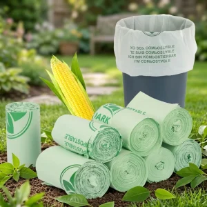 Large 55 Gallon 75 L 100% Compostable Fully Degradable Biodegradable PLA Heavy Duty Garbage Bags