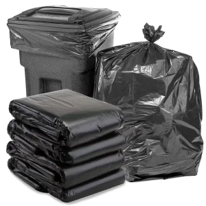 Large Black Heavy Duty Trash Bags for Indoor and Outdoor Use