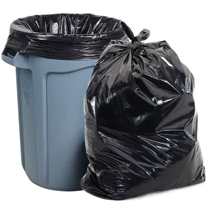 Large Black and Colorful Portable Recycled PE Plastic Flat Trash Bags