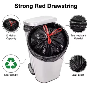 Large Capacity Garbage Bags 70×90 Gallon Contractor Trash Bags Black Heavy Duty Garbage Bags