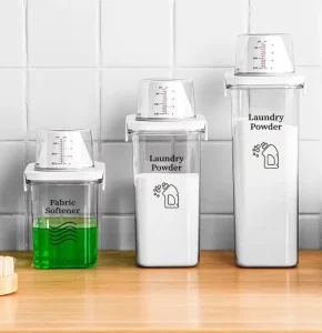 Large Capacity Plastic Rectangle Injection Molded Liquid Laundry Detergent Containers with Seal Cover Soap Dispenser Bottle