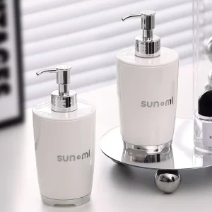 Large Capacity Sanitary PP+HIPS Plastic Bottle Lotion Hand Sanitizer Hotel Shampoo Shower Gel Durable Design SG 16 Modern