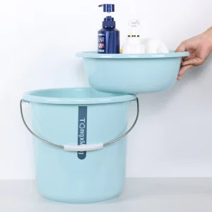 Large Capacity Thickened Plastic Bucket Set for Home Water Storage Laundry Student Dormitory Basin Bathing
